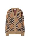 Check Wool Mohair Blend Cardigan