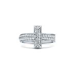 Tiffany T T1 Ring in White Gold with Diamonds, 4.5 mm Wide - Size 6