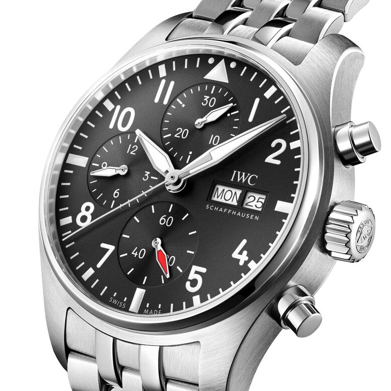Pilot Chronograph 41mm Mens Watch Black, , hi-res