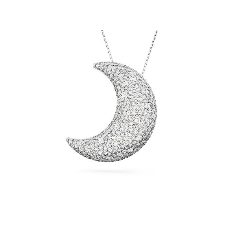 Luna Lady Necklace White Crystal Silver, , hi-res