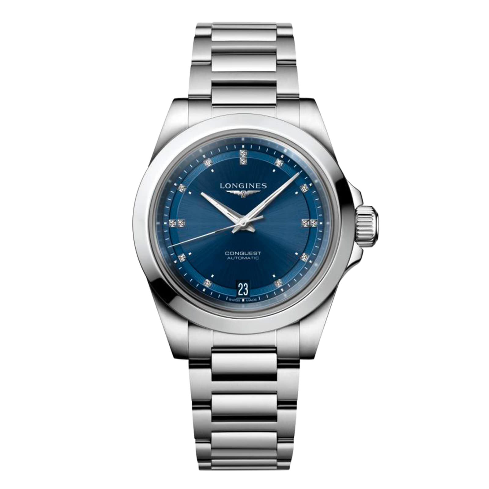 Longines Conquest 34mm Ladies Watch Blue Fine Watches Heathrow