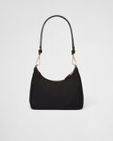 Re-Nylon and brushed leather mini-bag, , hi-res