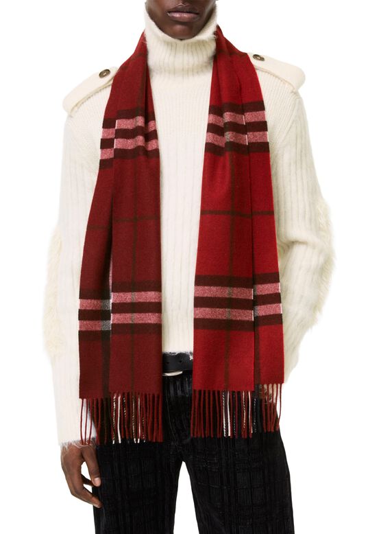 Gradient Check Cashmere Scarf, , hi-res