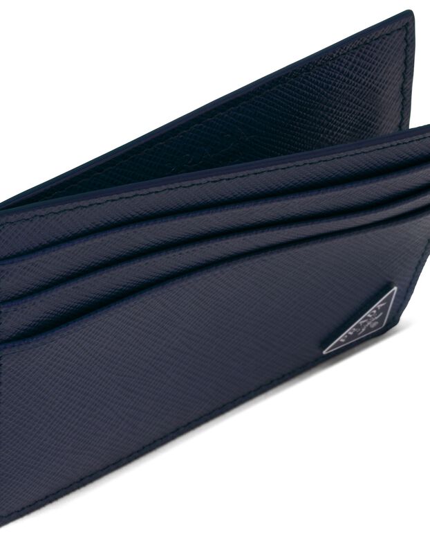 Saffiano leather card holder, , hi-res