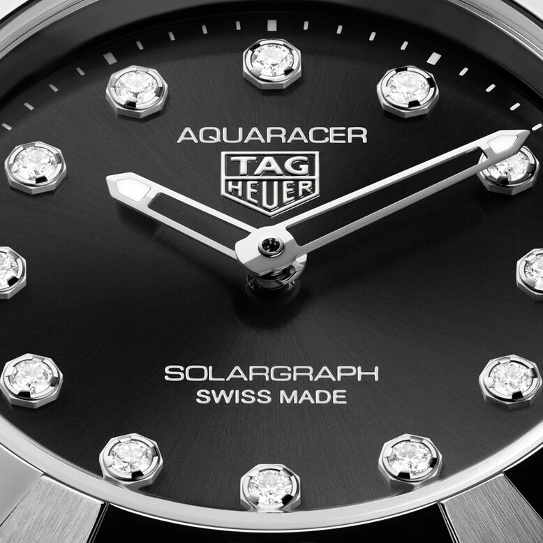 Aquaracer Professional 100 Solargraph 28mm Ladies Watch Black, , hi-res