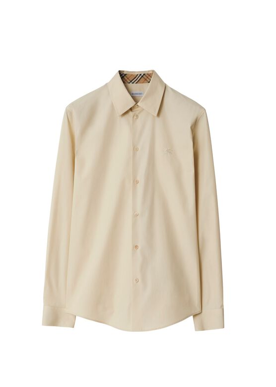 Slim Fit Cotton Shirt, , hi-res