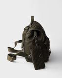 Medium quilted Re-Nylon backpack with Saffiano leather trim, , hi-res