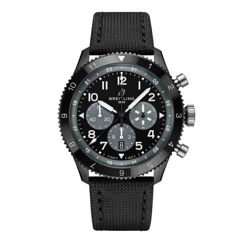 Super AVI B04 Chronograph GMT Mosquito Night Fighter 46mm Mens Watch Black, , hi-res