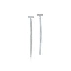 Tiffany T Diamond Bar Earrings in White Gold