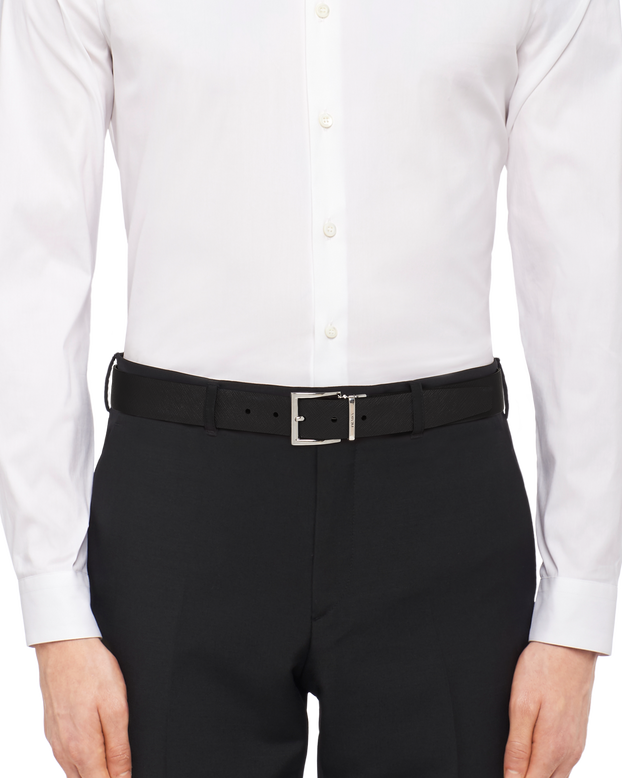 Saffiano Leather Reversible Belt, , hi-res