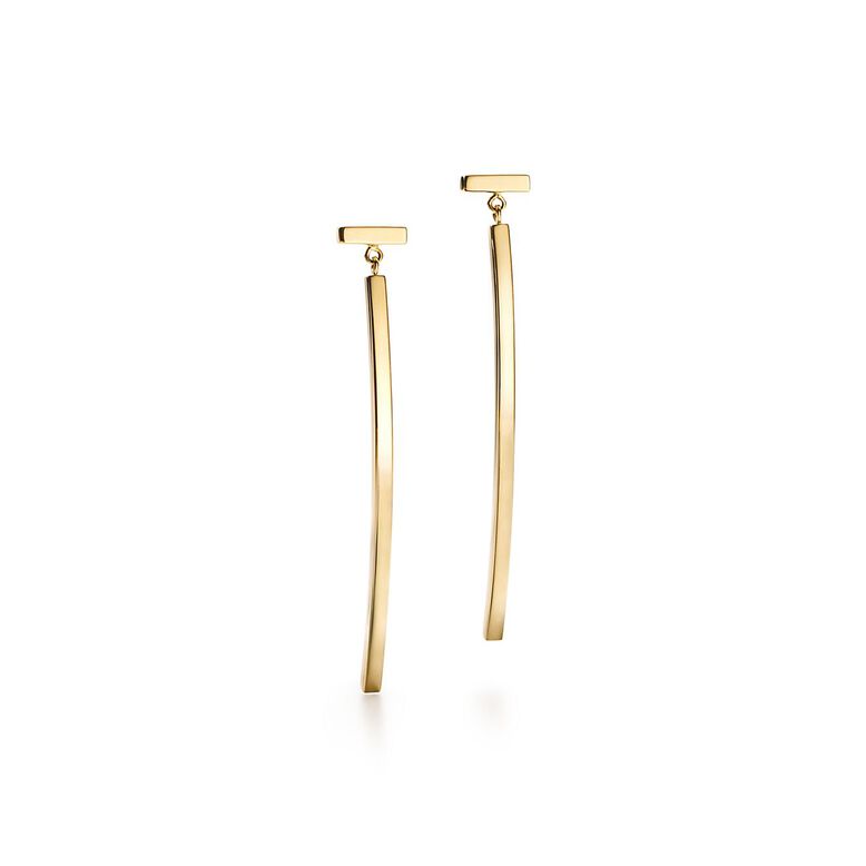 Tiffany T Bar Earrings in Gold, , hi-res