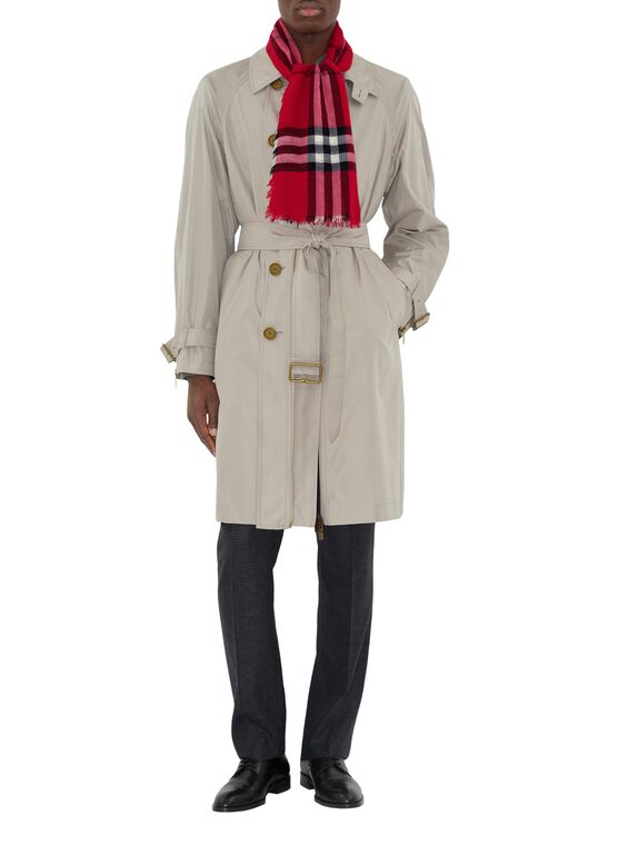 Wide Check Wool Scarf, , hi-res