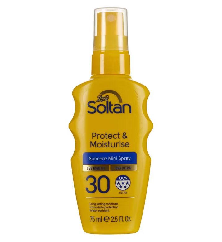 Soltan Protect &amp; Moisturise Mini Suncare Spray SPF30 75ml, , hi-res