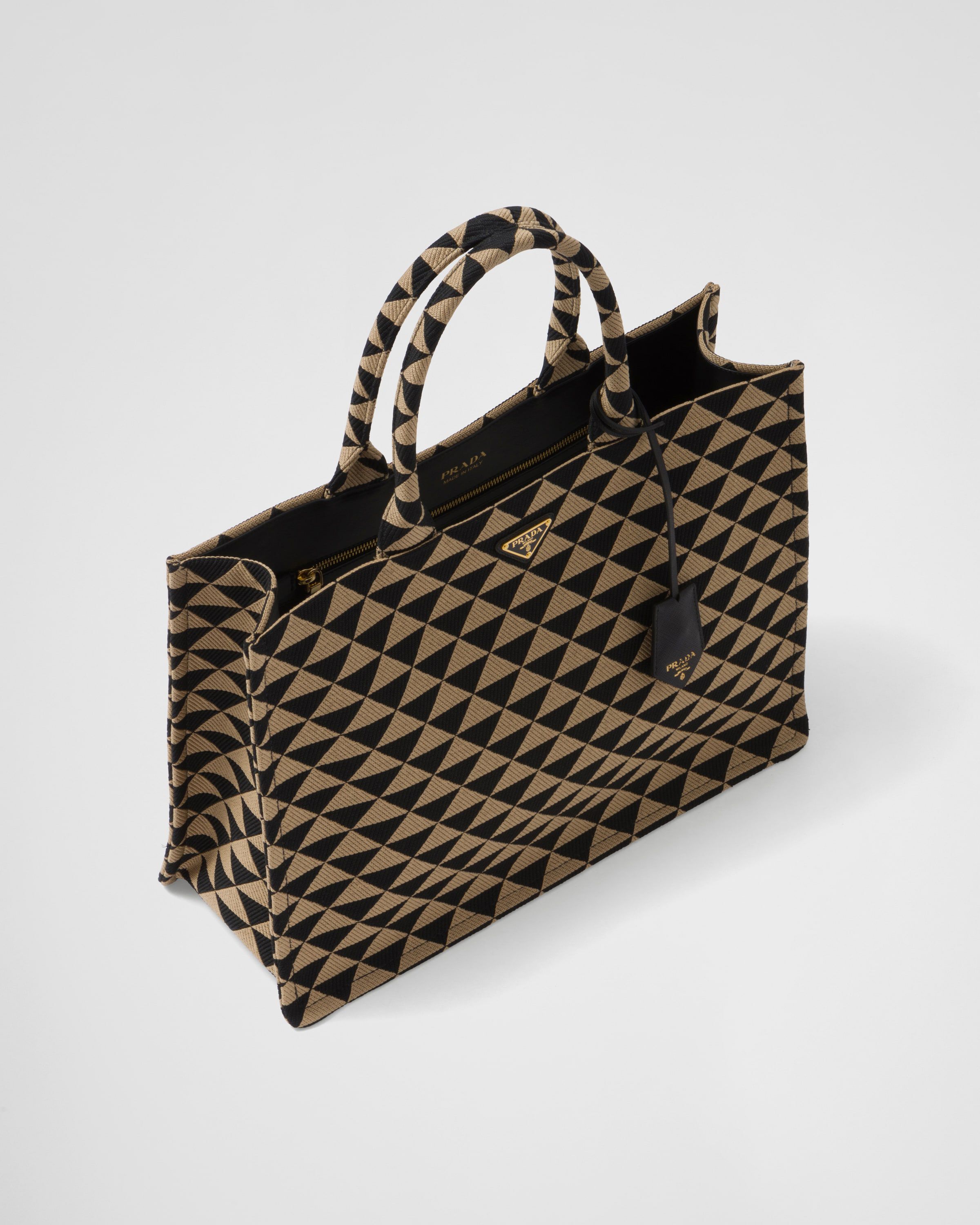 Prada Prada Symbole embroidered fabric tote bag Tote Heathrow Reserve Collect