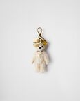 Teddy bag charm with metal ring