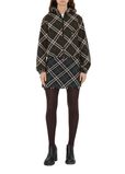 Cropped Reversible Check Jacket, , hi-res