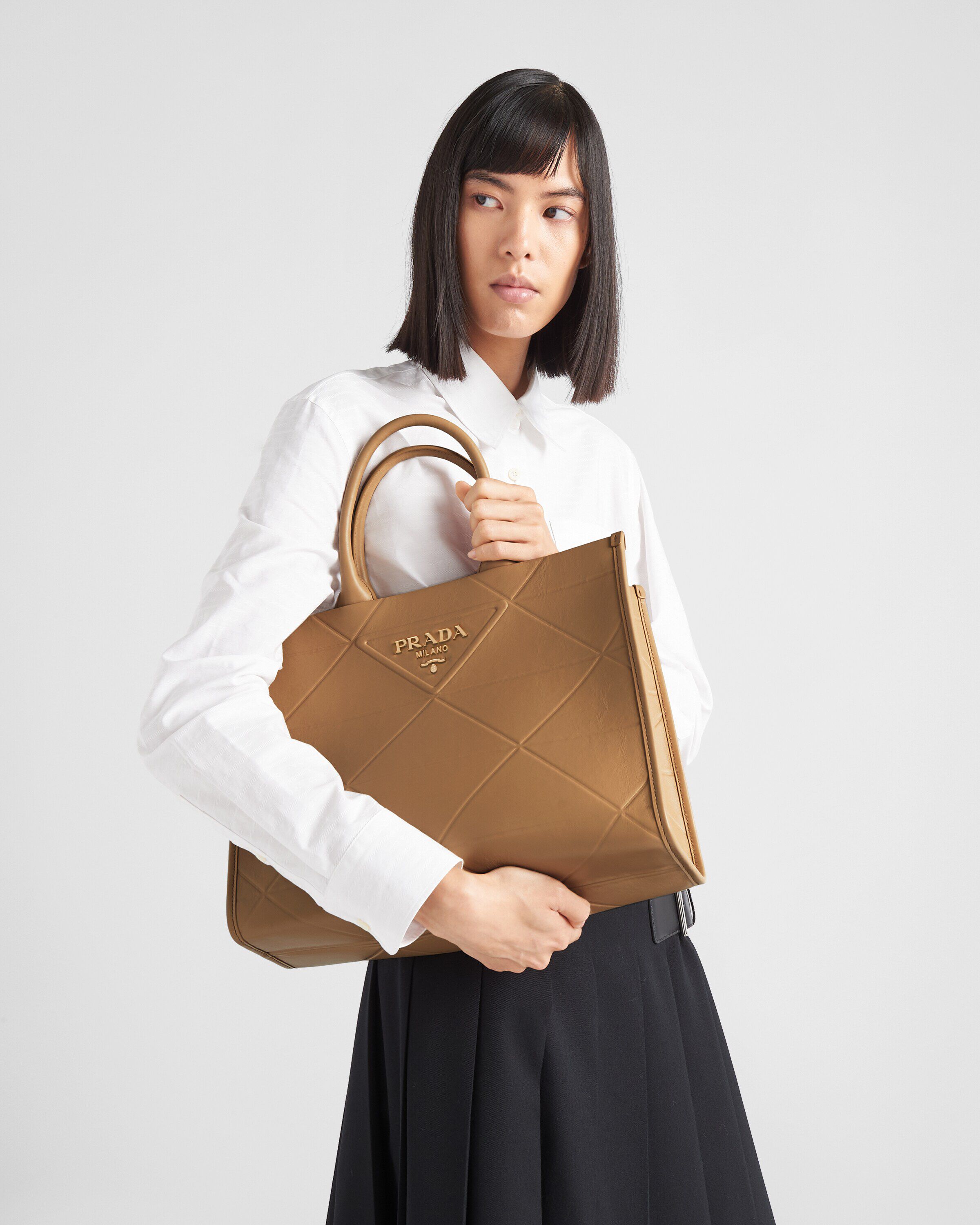 Prada Medium leather Prada Symbole bag with topstitching