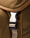 Re-Nylon and leather backpack, , hi-res