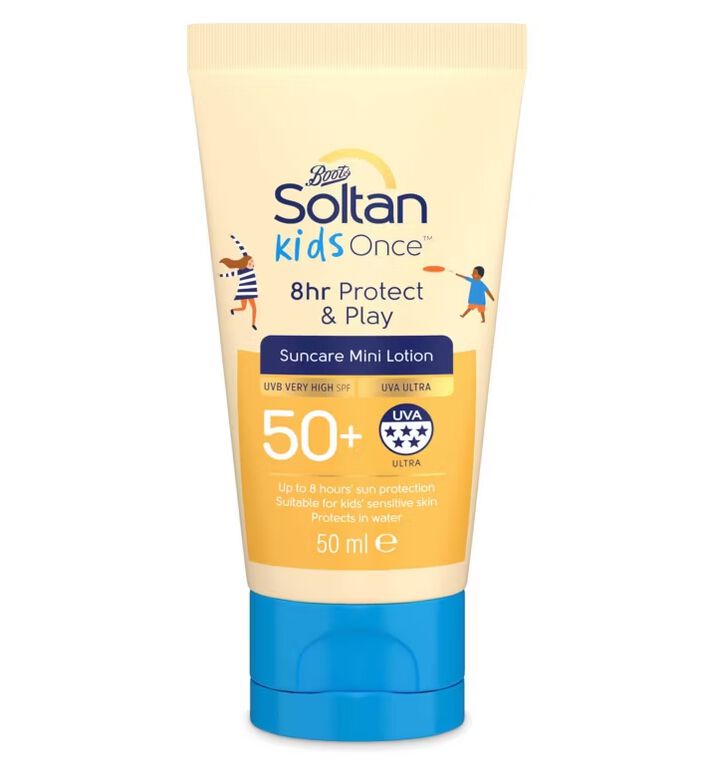 Soltan Kids Once 8hr Protect &amp; Play Mini Suncare Lotion SPF50+ 50ml, , hi-res