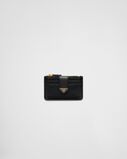 Saffiano and smooth leather card holder, , hi-res