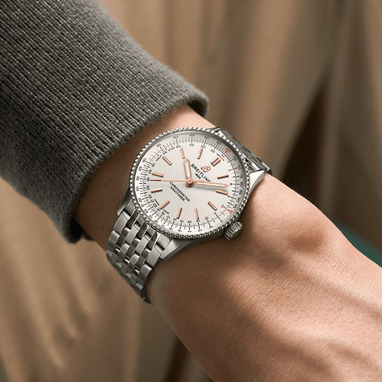 Navitimer 36mm Ladies Watch Silver, , hi-res