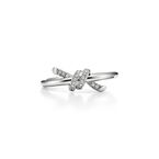 Tiffany Knot Ring in White Gold with Diamonds - Size 7