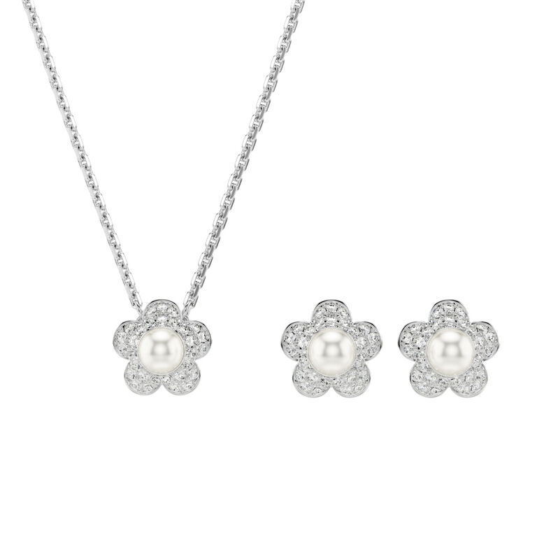 Ariana Grande Crystal Pearl Flower White Set, , hi-res