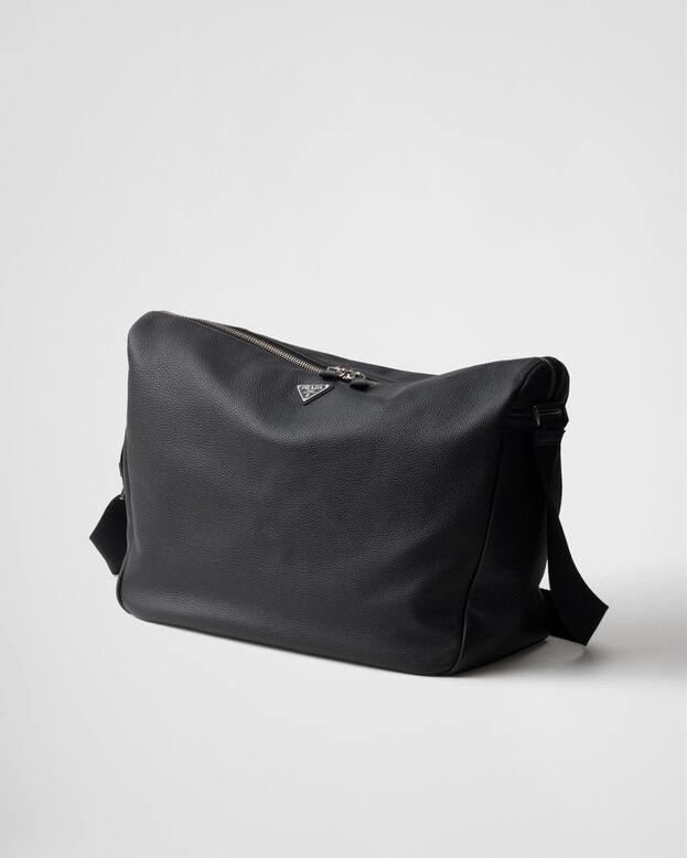 Large leather shoulder bag, , hi-res