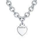 Return to Tiffany&trade; Heart Tag Chain Link Necklace in Silver, , hi-res