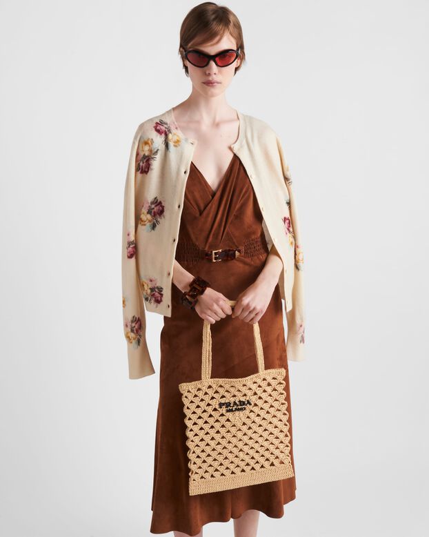 Crochet tote bag, , hi-res