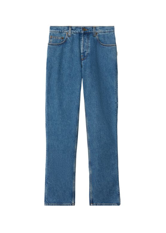 Mid-rise Straight Jeans, , hi-res
