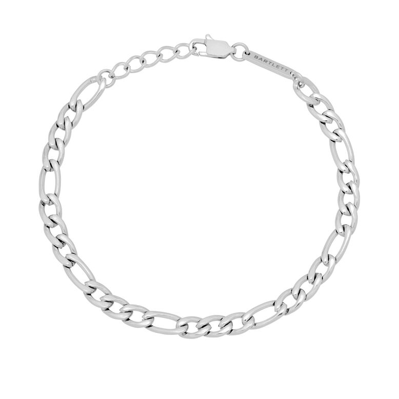 Figaro Chain Bracelet Steel Finish , , hi-res