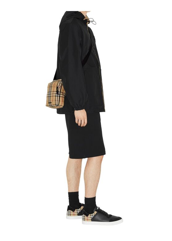 Leather, Suede and Check Sneakers, , hi-res