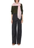 Wide Check Wool Silk Scarf, , hi-res