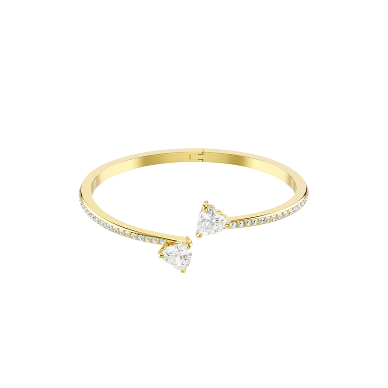 Mesmera Bangle White Gold Crystal, , hi-res