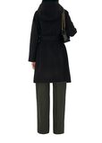 Reversible Wool Hooded Wrap Coat, , hi-res