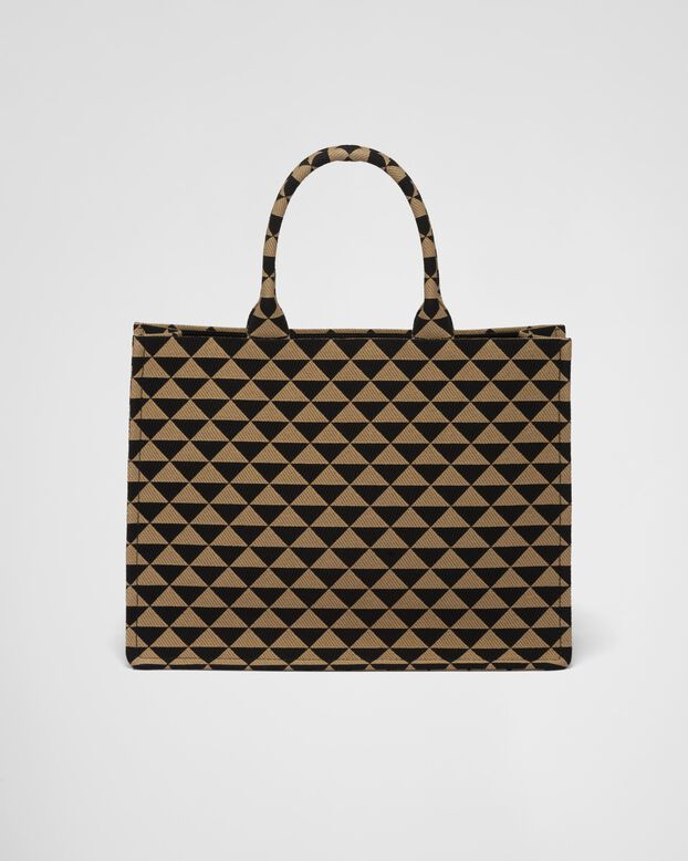 Prada Symbole embroidered fabric tote bag, , hi-res