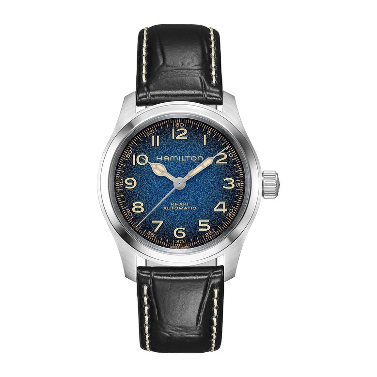 Khaki Field Murph Automatic 38mm Mens Watch Blue Dial Alligator, , hi-res