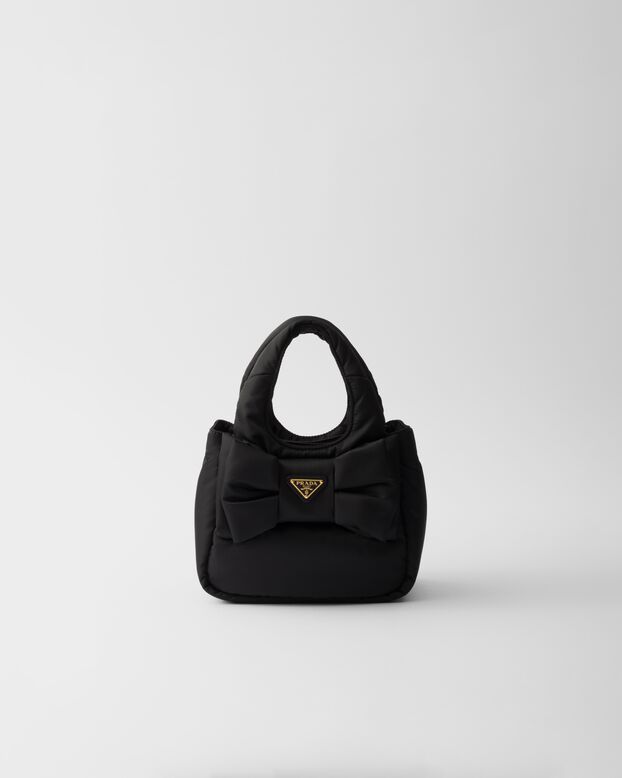 Padded Re-Nylon mini-bag with bow, , hi-res