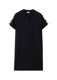 Check Trim Cotton T-shirt Dress, , hi-res