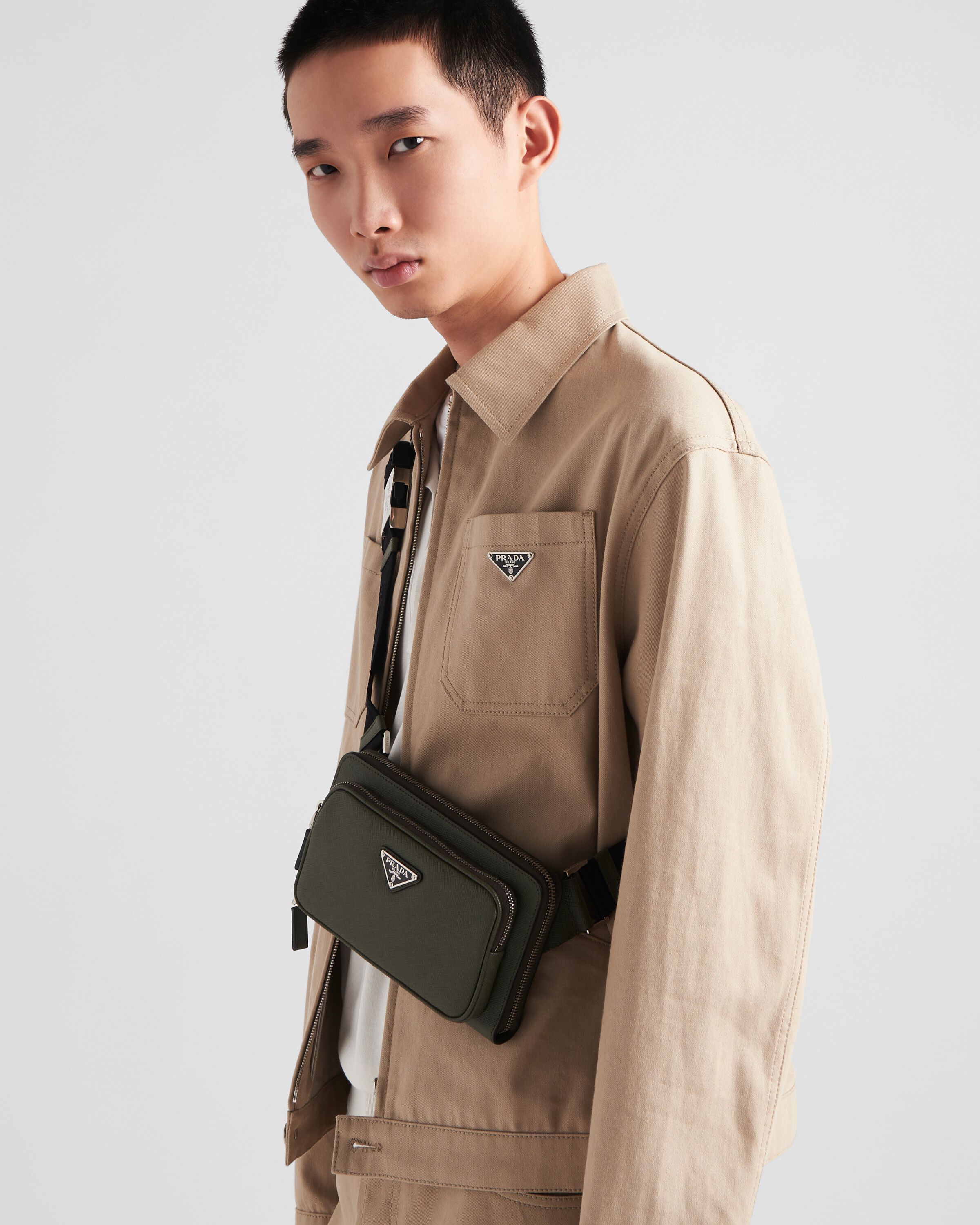 Saffiano leather Belt zeichenerfahrene bag