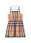 Sleeveless Exaggerated Check Stretch Cotton Zip-front Dress, , hi-res