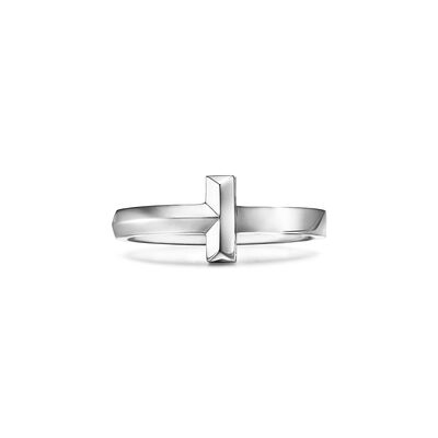 Tiffany T T1 Ring in White Gold, 2.5 mm Wide - Size 6