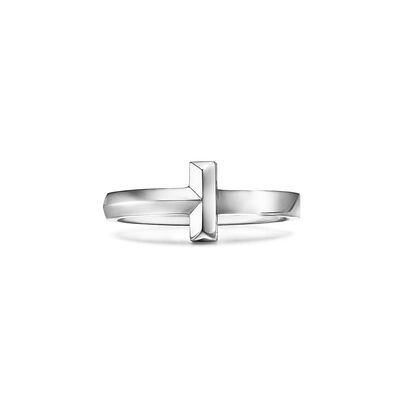 Tiffany T T1 Ring in White Gold, 2.5 mm Wide - Size 6, , hi-res