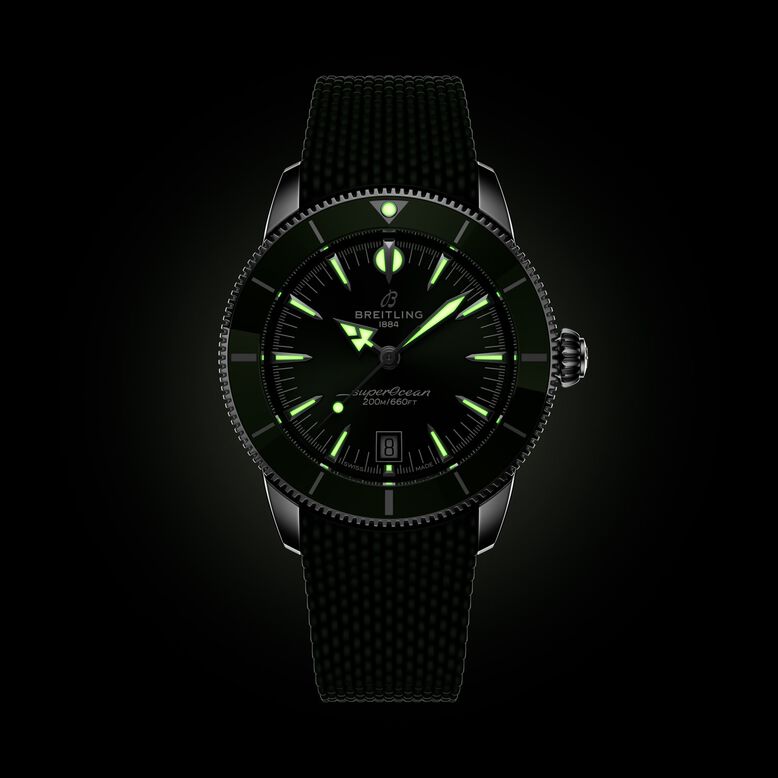 Superocean Heritage B31 Automatic 42mm Mens Watch Green Rubber, , hi-res