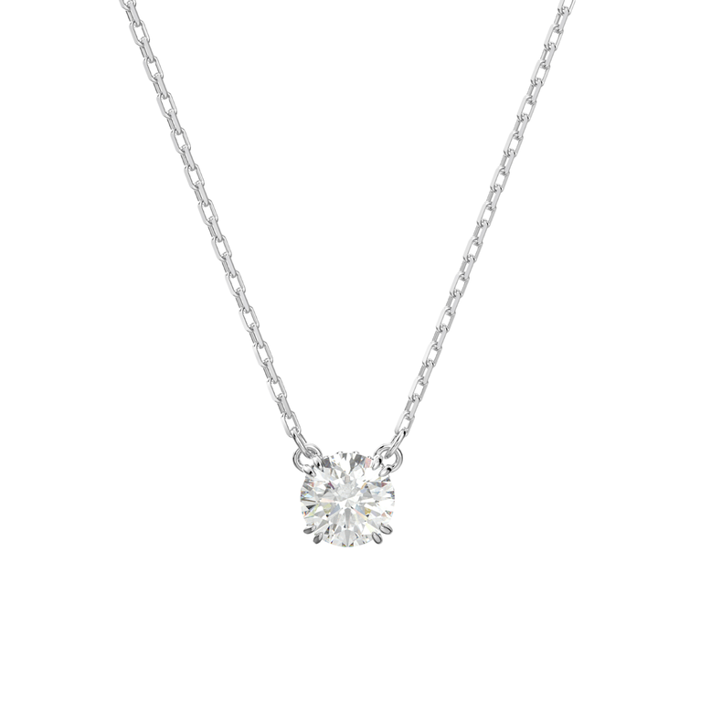 Stilla Pendant Round White Rhodium, , hi-res