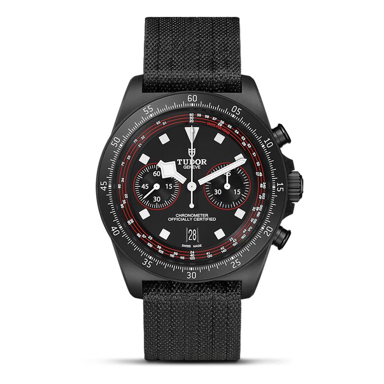 Pelagos FXD Chrono &quot;Cycling Edition&quot; 43mm black carbon composite case black fabric strap, , hi-res