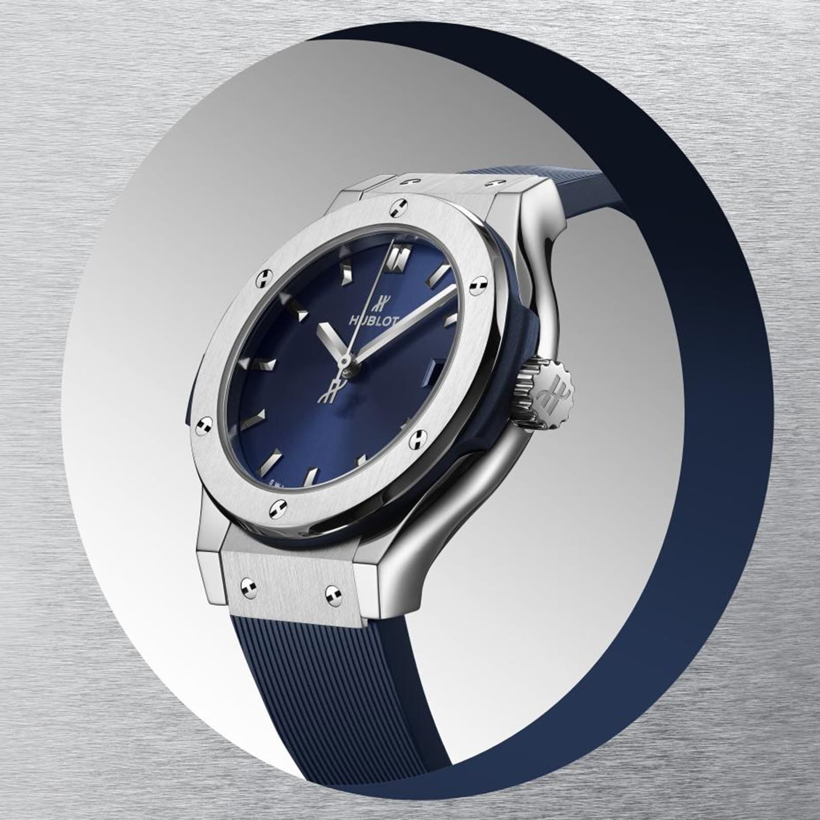 Hublot Classic Fusion Titanium Blue 33mm Fine Watches Heathrow Reserve Collect