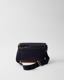 Medium Re-Nylon and leather shoulder bag, , hi-res