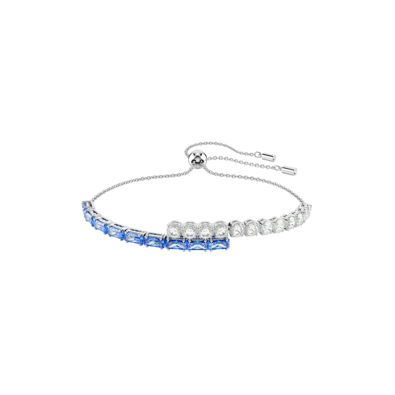 Matrix Bracelet Textured Blue Rhodium, , hi-res